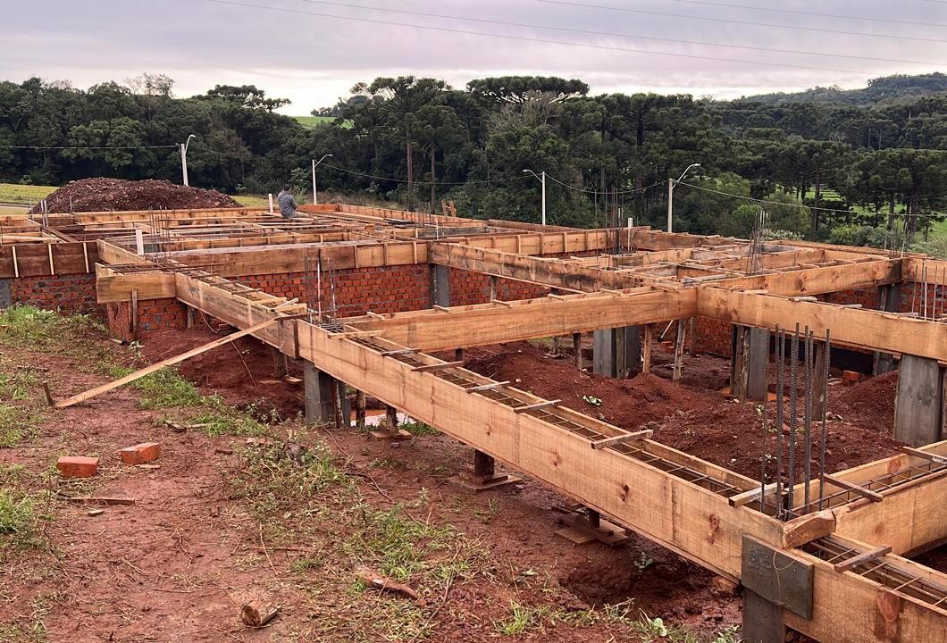 Formas e armaduras do baldrame