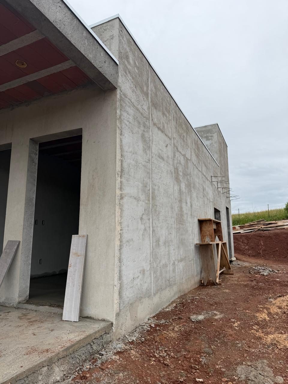 Reboco externo concluído